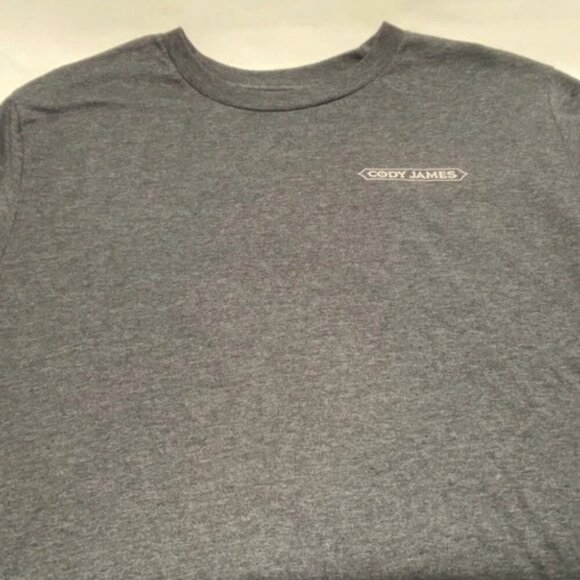 Cody James American Cowboy Graphic Tee Men's Large Charcoal Heather Western EUC - Picture 4 of 5